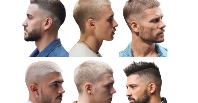 French cut Hairstyle images with plan background