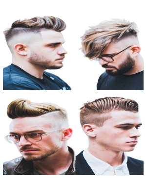 men"s wolf cut with middle part