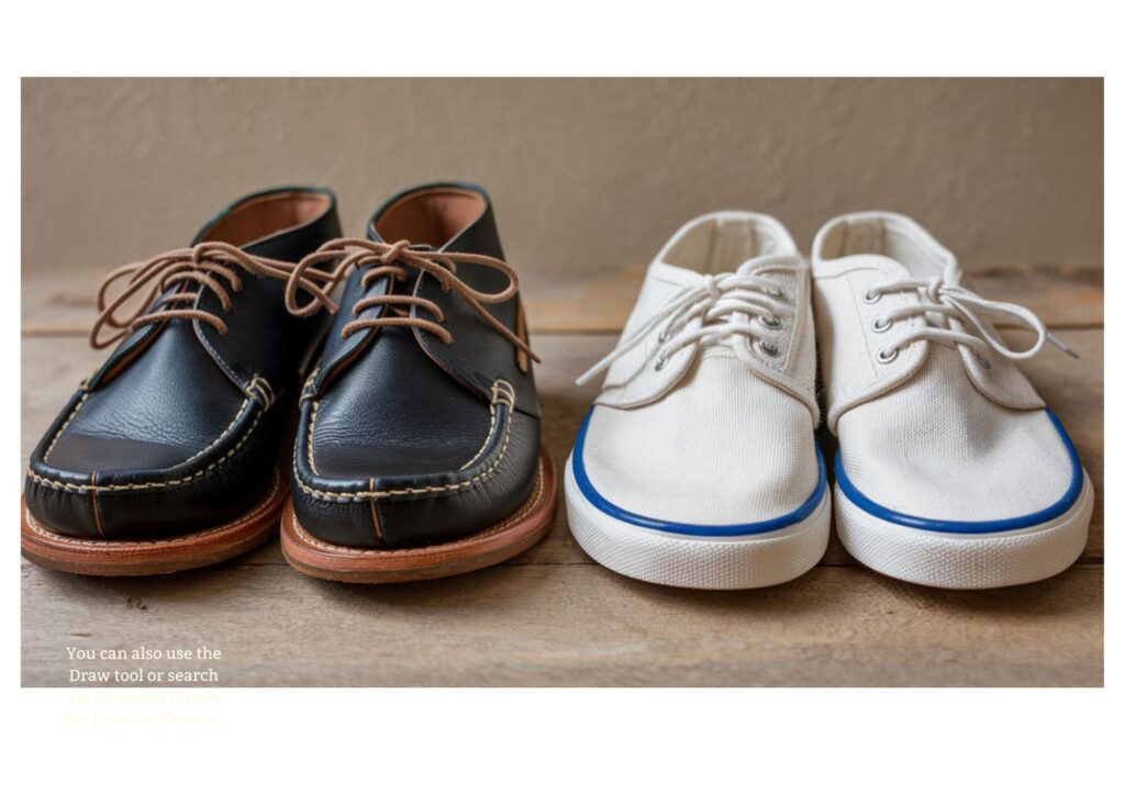 leather shoes vs canvas shoes